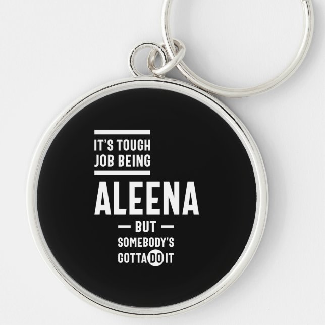 Porte-clés Aleena Nom personnalisé Anniversaire (Devant)