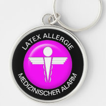 Alerte Médicale LATEX ALLERGIE - Porte - clé de bo