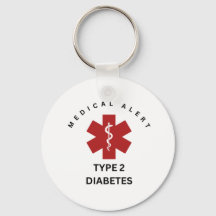 ALERTE Médicale TYPE 2 PORTE - CLÉ DIABÈTE