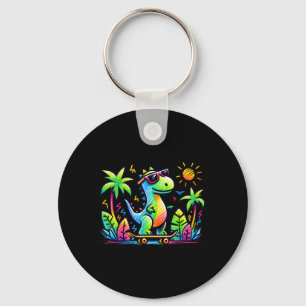 Porte-clés Alestéthique Kidcore Dinosaure Planche à Roulettes