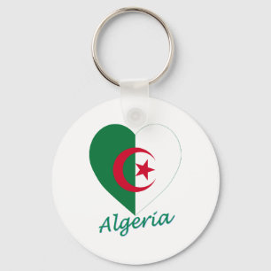 Porte-clés Algérie - Coeur du drapeau