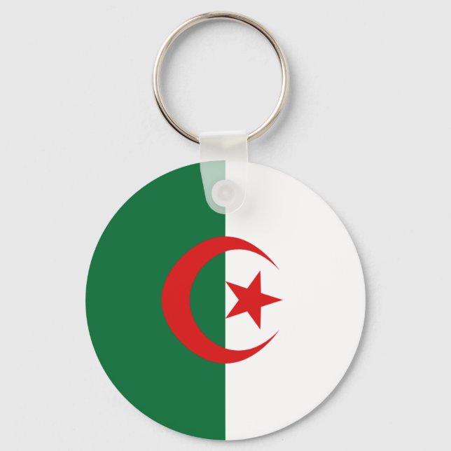 Porte-clés Algérie Porte - clé du drapeau Fisheye (Recto)