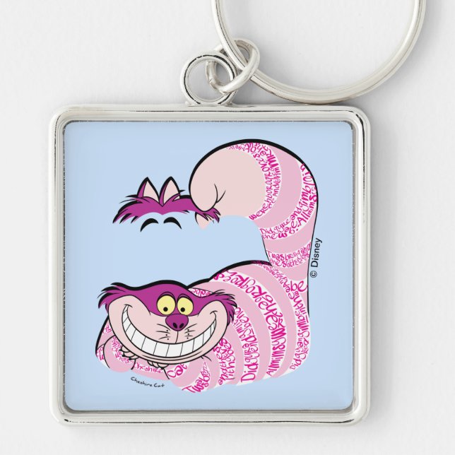 Porte-clés Alice à Wonderland | the Cheshire Cat en texte (Devant)
