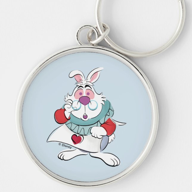 Porte-clés Alice Au Pays Des Merveilles | Le lapin blanc (Devant)