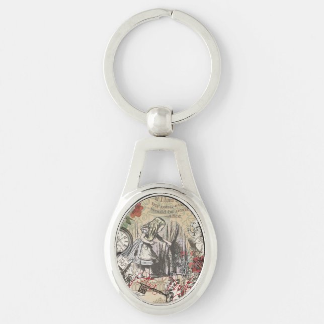 Porte-clés Alice au pays des merveilles Rideau Art classique (Devant)