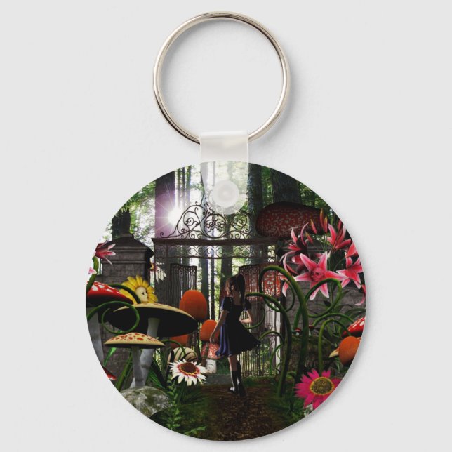 Porte-clés Alice dans le porte - clé du pays des merveilles (Recto)