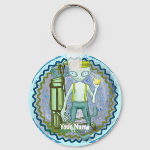 porte-clés Alien Golf de science-fiction