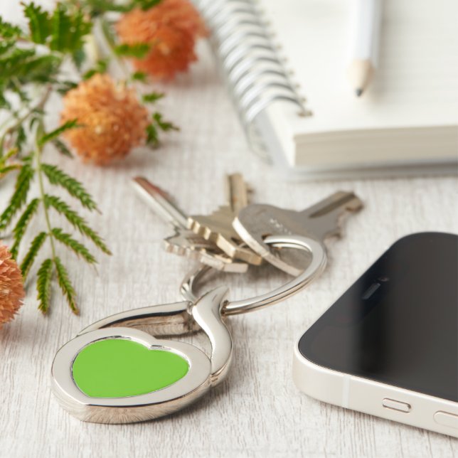 Porte-clés Alien Green Heart Metal Porte - clé (Côté )