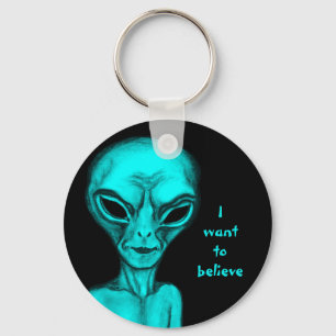 Porte-clés Alien, je veux croire