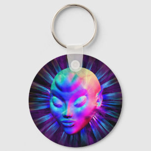 Porte-clés Alien psychédélique Porte - clés de méditation