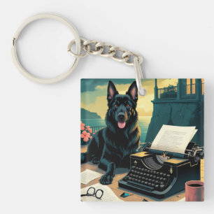 Porte-clés Allemand Shepherd chien gentleman vintage