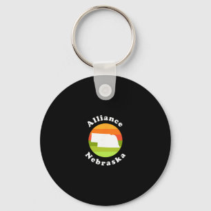 Porte-clés Alliance Nebraska Outdoors Lever du soleil Ne Souv