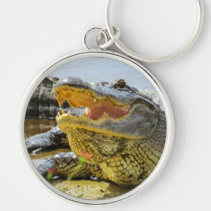 Porte-clés Alligator. Face à face