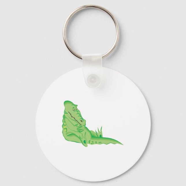 Porte-clés alligator mignon endormi (Recto)