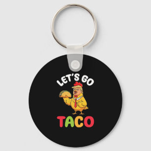 Porte-clés Allons-y Taco Trump Personnage Tenant Tast
