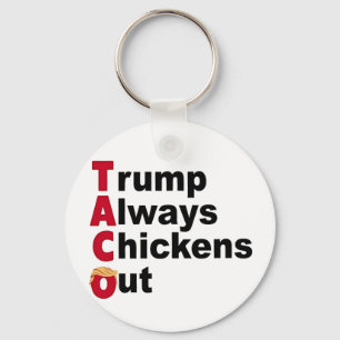 Porte-clés Allons-y TACO Trump toujours poulets dehors