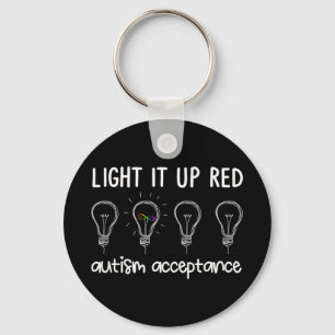 Porte-clés Allumez-le rouge, REDinstead, Autisme-Acceptance p