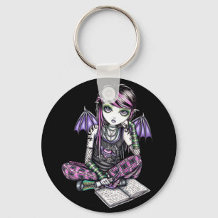 Porte-clés "Ally" Emo School Girl Fairy Art Porte - clé