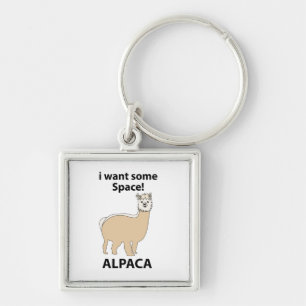 Porte-clés Alpaca Je Veux Un Espace Drôle Alpaca