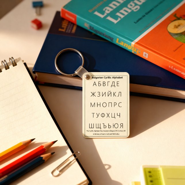 Porte-clés Alphabet cyrillique bulgare authentique éducatif  (Créateur téléchargé)