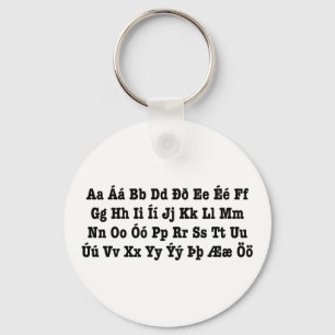 Porte-clés Alphabet islandais [Íslenska Stafrófið]