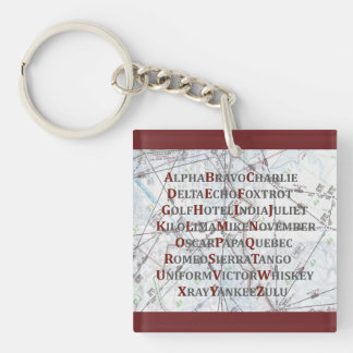 Porte-clés Alphabet phonétique, alphabet d'aviation pour des
