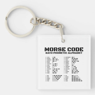 Porte-clés Alphabet phonétique de l'OTAN en code Morse