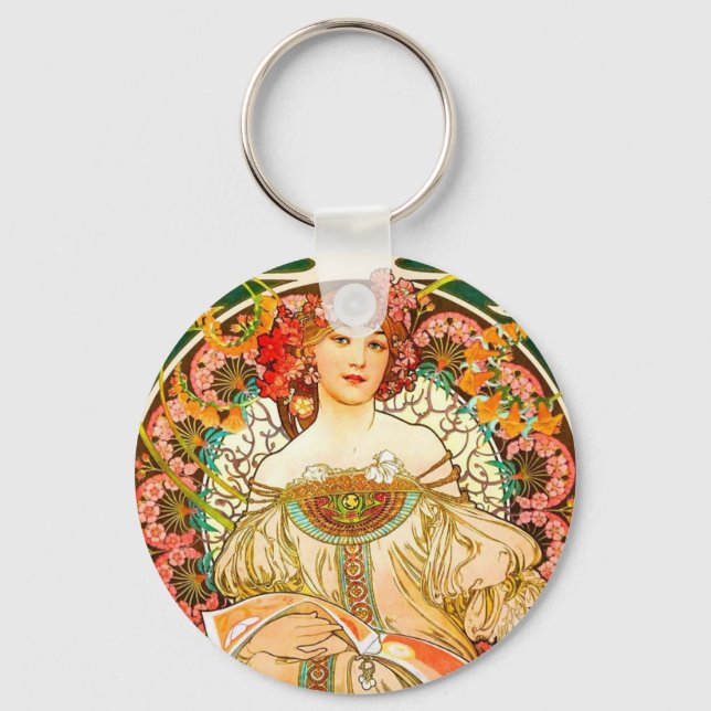 Porte-clés Alphonse Mucha Art Nouveau Daydream (Recto)