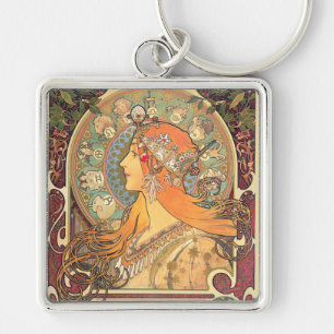 Porte-clés Alphonse Mucha - zodiaque