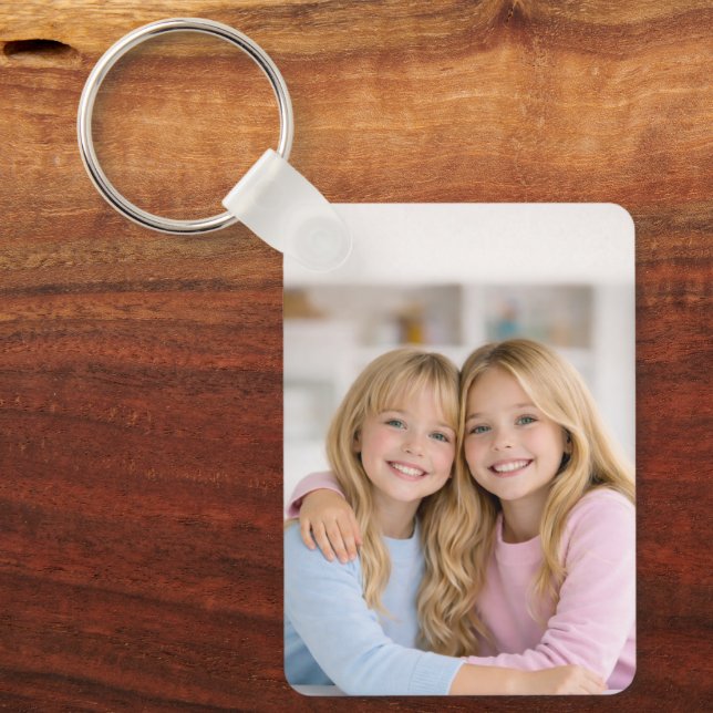 Porte-clés Aluminium double face personnalisé avec deux photo (Recto)