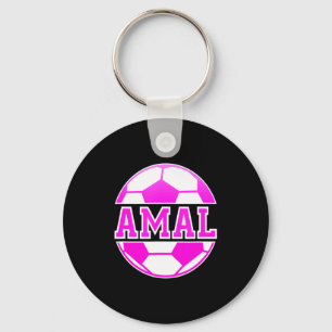 Porte-clés Amal Nom Filles Football Jouent Football Sports Fa