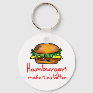 Porte-clés Amant d'hamburger