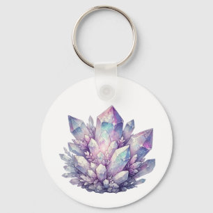 Porte-clés Amas de quartz pastel