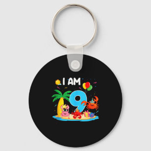 Porte-clés amateur de crabe de 9 ans thème crabe 9ème plage é
