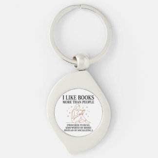 Porte-clés Amateur de livres drôle Je préfère les livres aux
