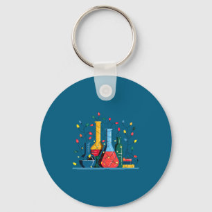 Porte-clés Amateur de lumières de Noël de chimie Chimiste Sci
