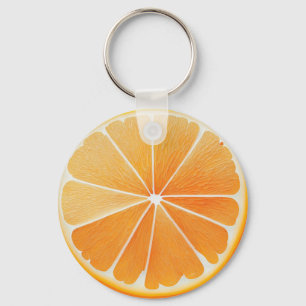 Porte-clés Amateurs de fruits en tranche d'orange juteuse
