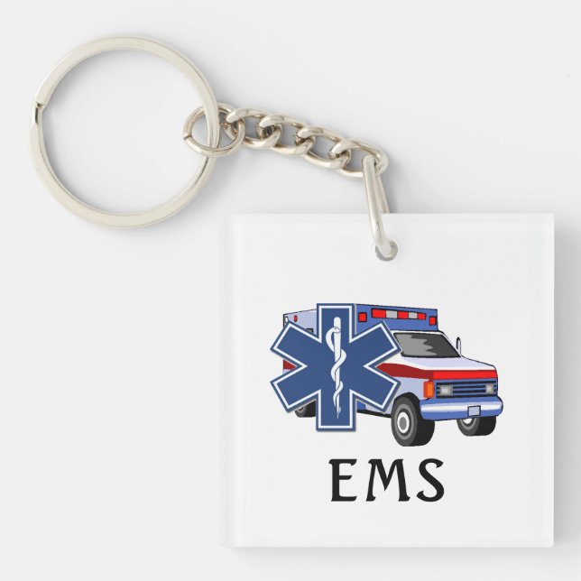 Porte-clés Ambulance EMT EMS    (Devant)