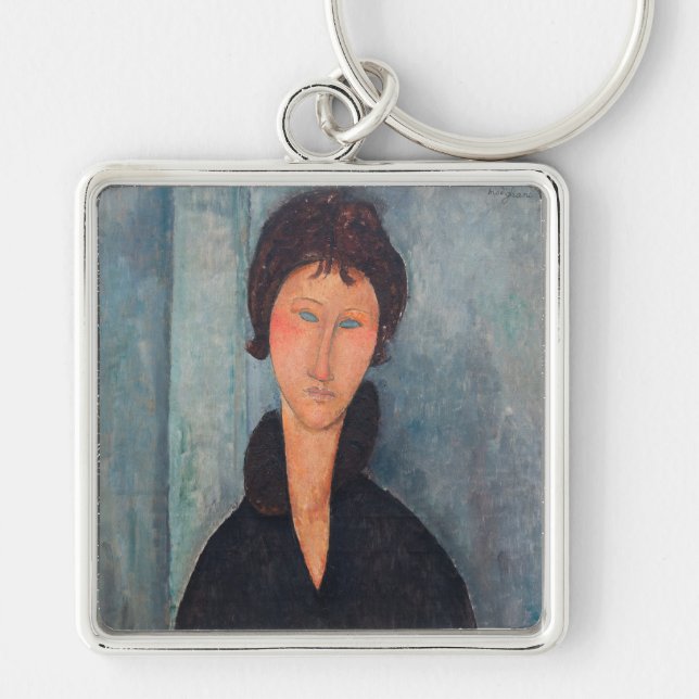 Porte-clés Amedeo Modigliani - Femme aux yeux bleus (Devant)
