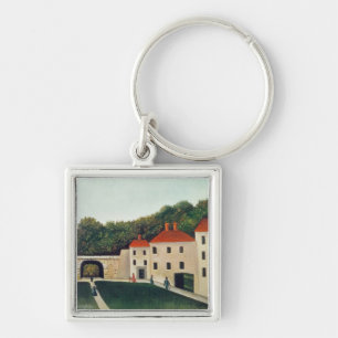 Porte-clés Aménagez en parc avec une voûte et trois Houses,