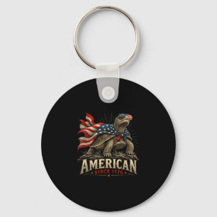 Porte-clés Américain depuis 1776 tortue patriotique vintage u