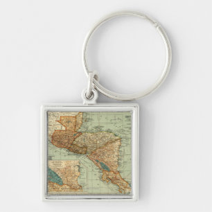 Porte-clés AmericaPanoramic central MapCentral Amérique 2
