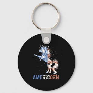 Porte-clés Americorn drapeau américain licorne patriotique 4