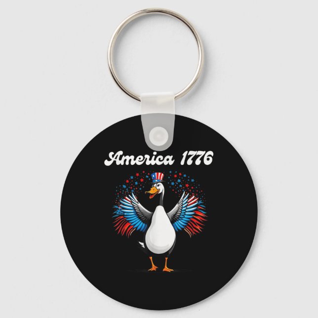 Porte-clés Amérique 1776, 4 juillet, Oie patriotique (Recto)