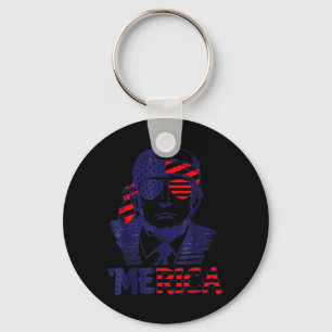 Porte-clés Amérique cool Trump heureux 4 juillet Trump Amériq