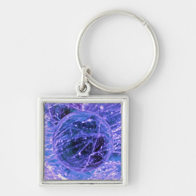 Porte-clés Amethyst Gemstone février Birthstone (Devant)
