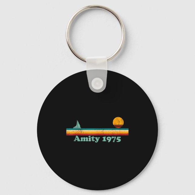 Porte-clés Amity 1975 Retro Sailboat And Sunset Design Idea  (Recto)