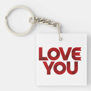 Porte-clés Amour à toi – Typographie Romantique Gras