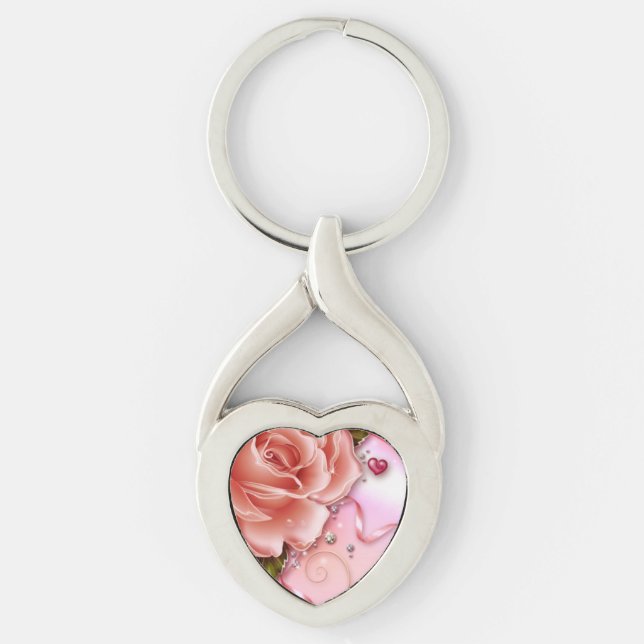 Porte-clés Amour Coeur tordu (Devant)