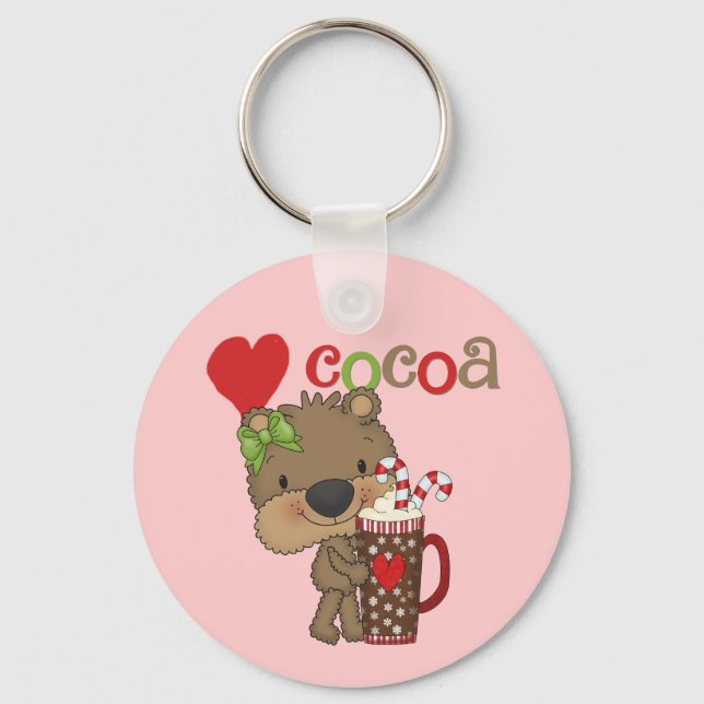 Porte-clés Amour de cacao d'ours de fille (Recto)